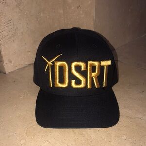 Black Cap with Gold DSRT Embroidery